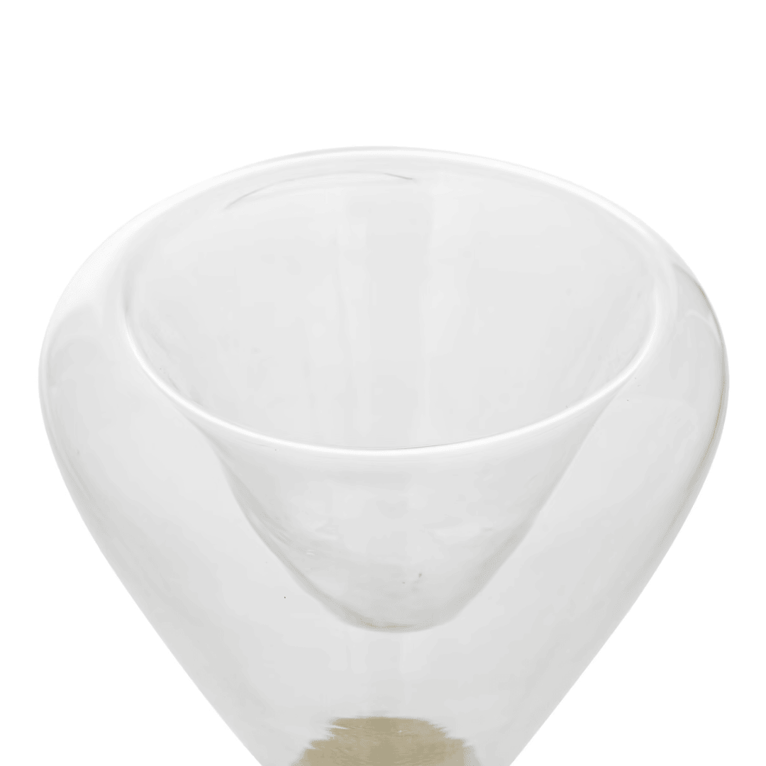 Woven Gold Accent The "Gilded Waist" Glass Decorative Hourglass