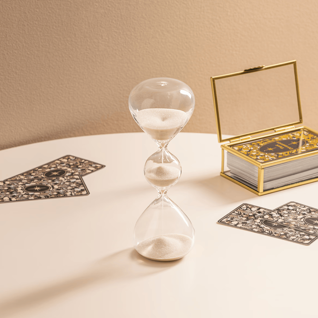 Unique Elegance The "Triple Flow" Glass Decorative Hourglass