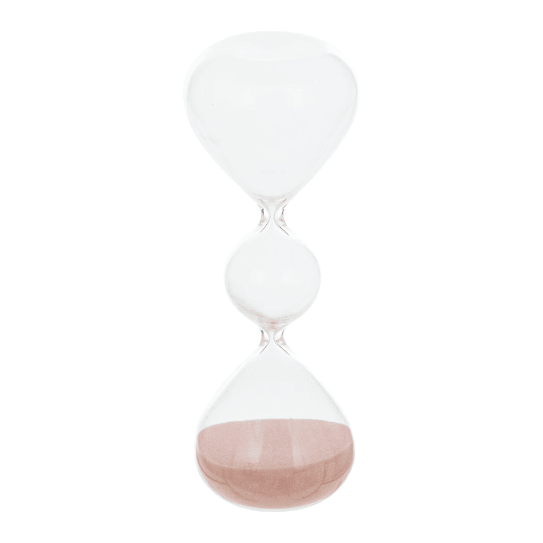 Unique Elegance The "Triple Flow" Glass Decorative Hourglass