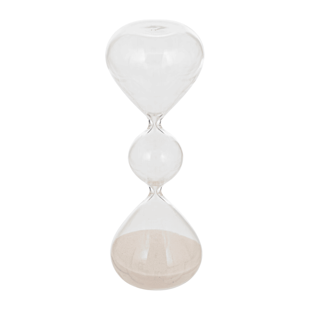 Unique Elegance The "Triple Flow" Glass Decorative Hourglass