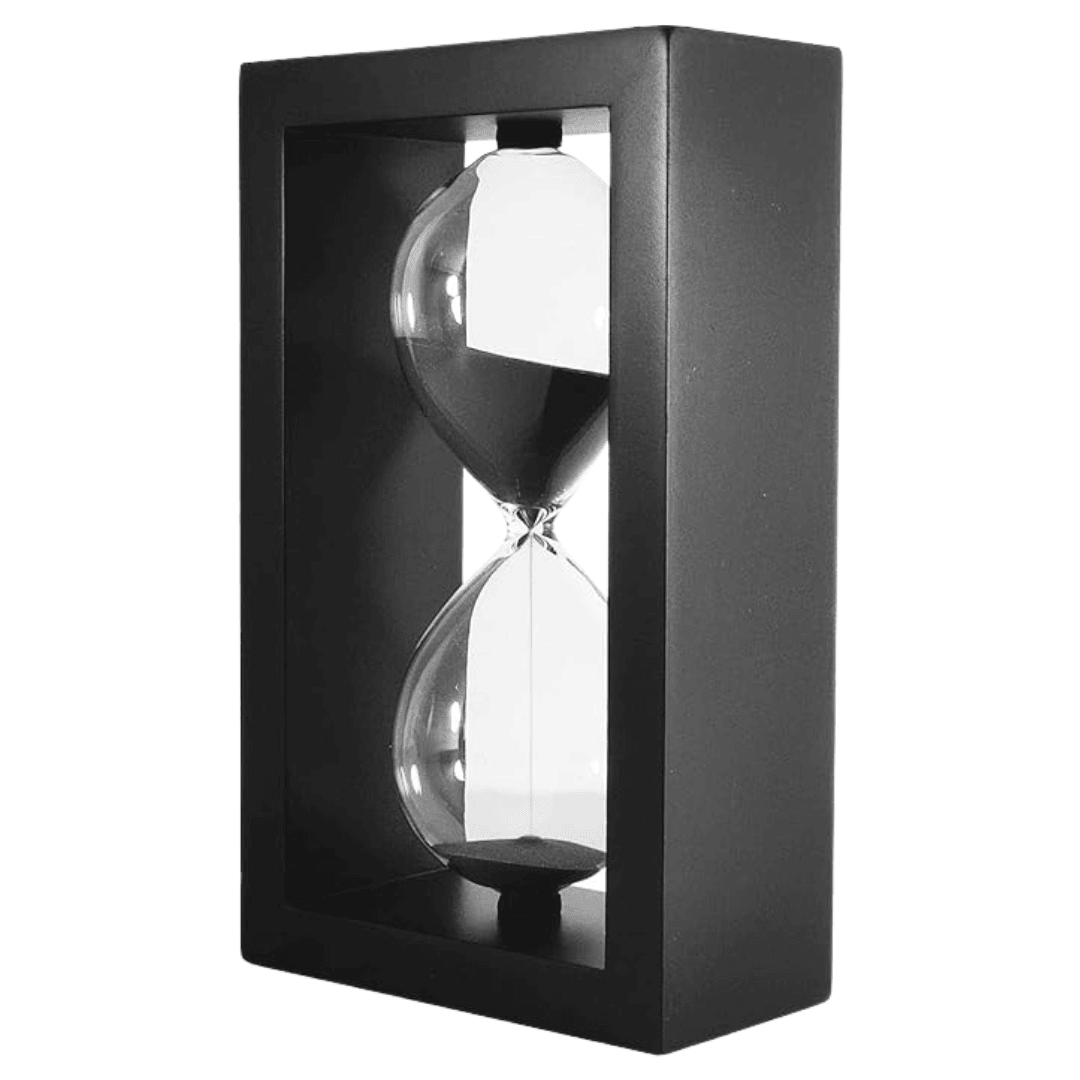 Minimalist Black Frame Timer The Wooden Decorative Hourglass