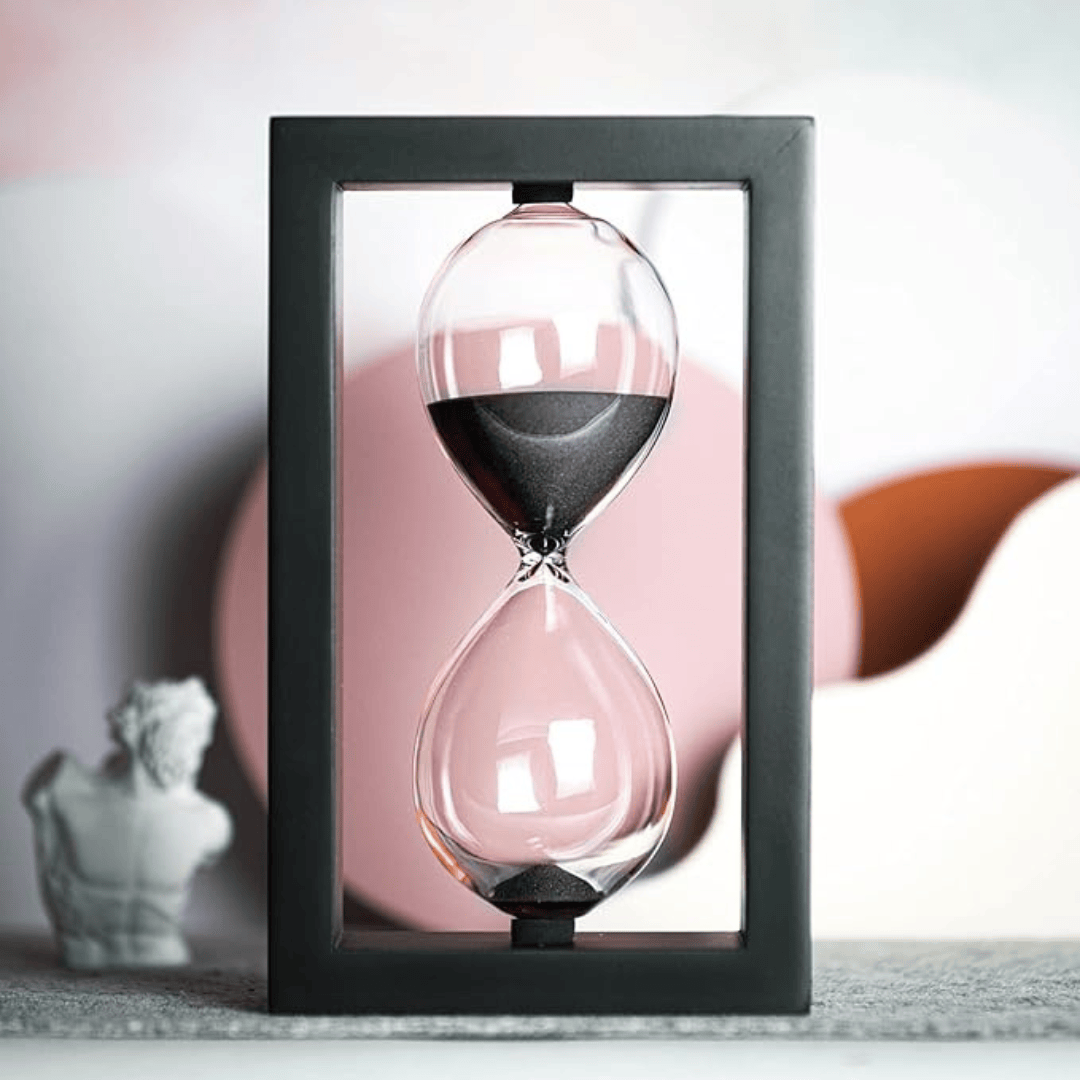 Minimalist Black Frame Timer The Wooden Decorative Hourglass