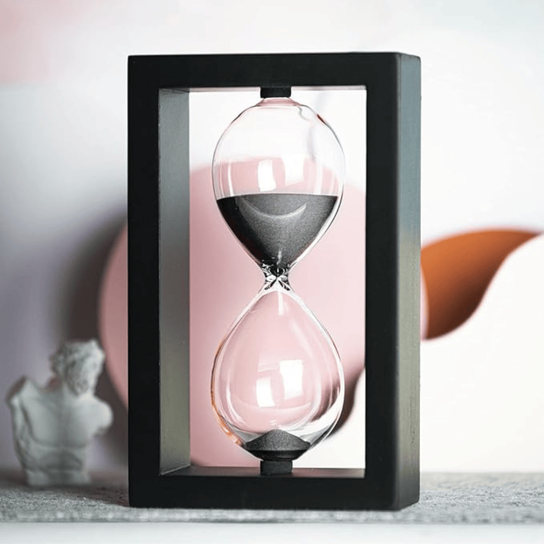 Minimalist Black Frame Timer The Wooden Decorative Hourglass