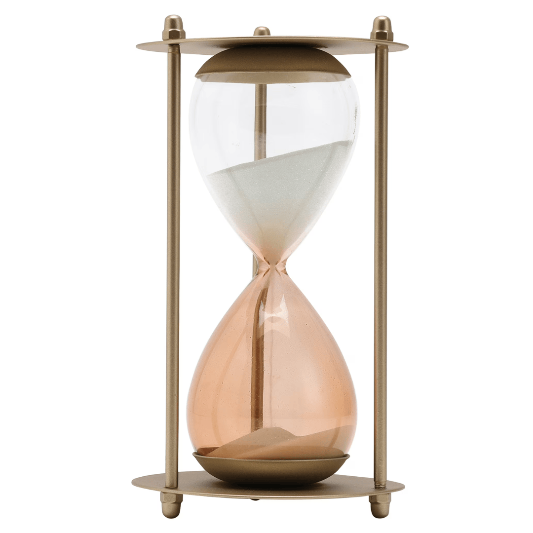 4-Minute Timer in Gilded Ombre Glass Metallic Decorative Hourglass
