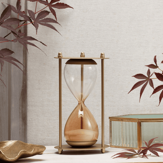 4-Minute Timer in Gilded Ombre Glass Metallic Decorative Hourglass