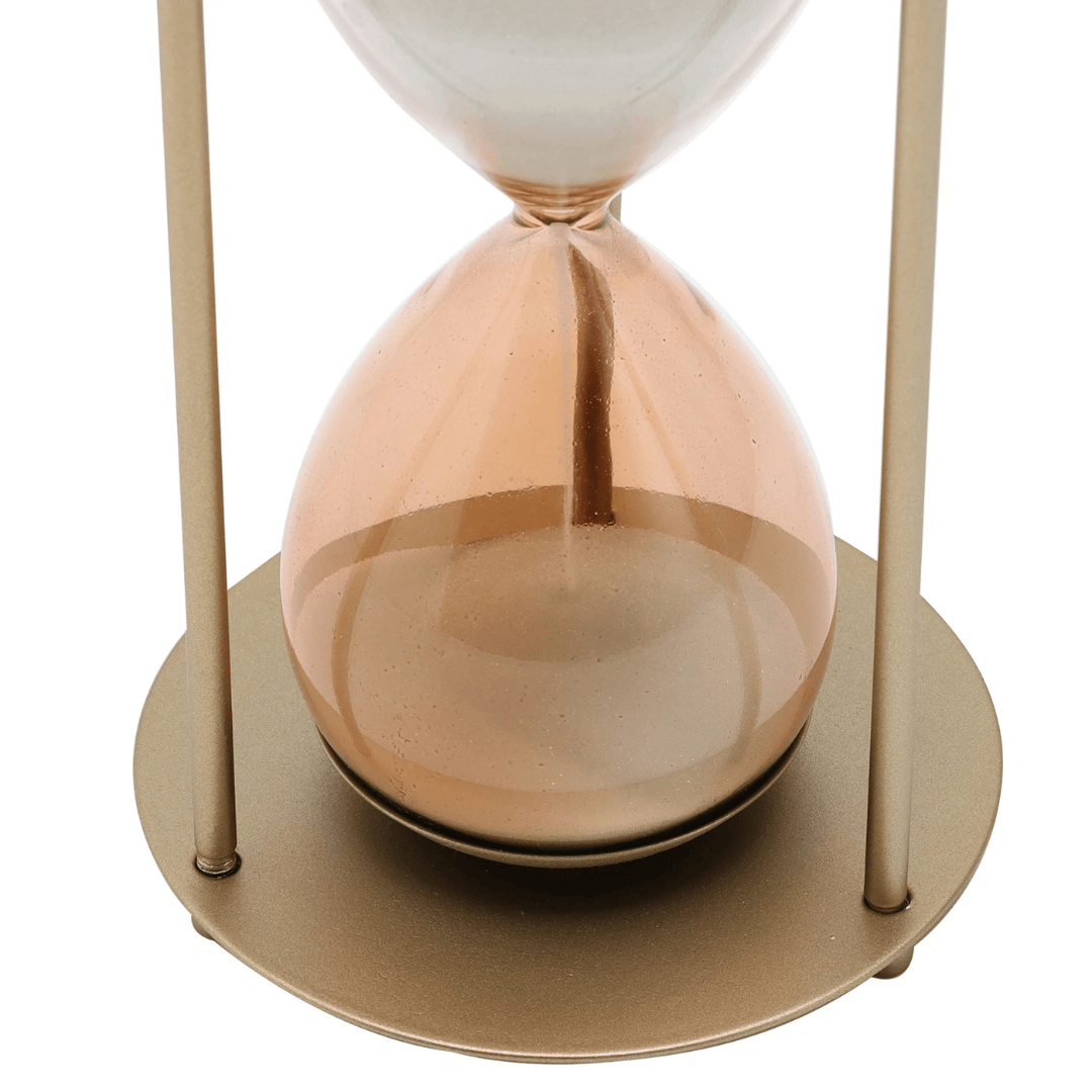 4-Minute Timer in Gilded Ombre Glass Metallic Decorative Hourglass