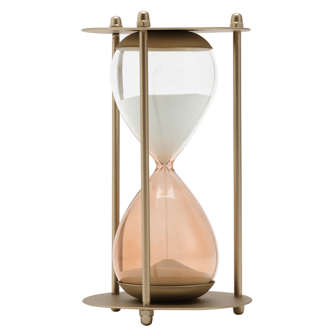 4-Minute Timer in Gilded Ombre Glass Metallic Decorative Hourglass